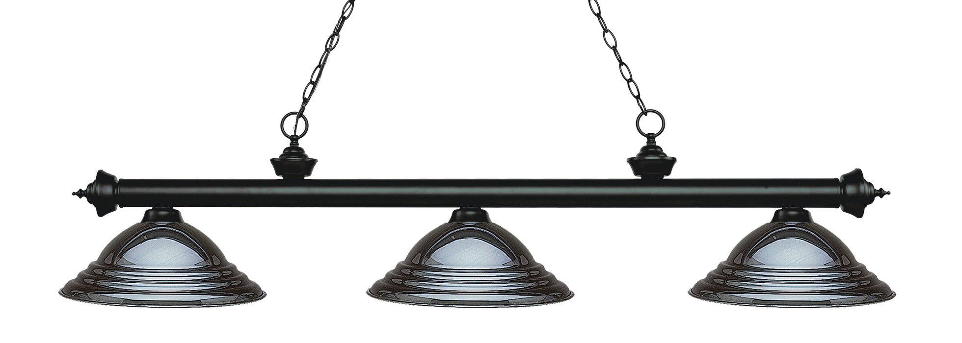 Billiard Z-Lite 200-3MB-SGM Matte Black Riviera 3 Light Billiard Z-Lite