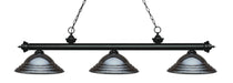 Billiard Z-Lite 200-3MB-SGM Matte Black Riviera 3 Light Billiard Z-Lite