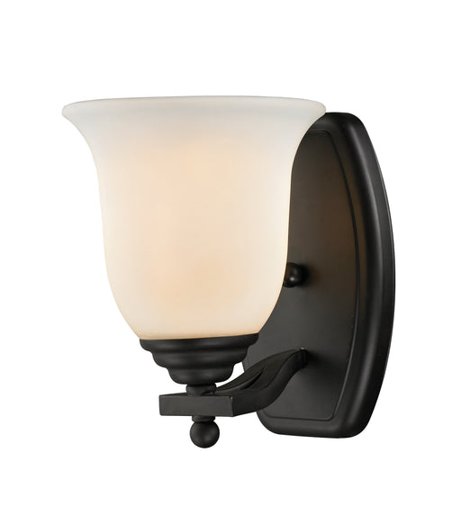Vanity Light Z-Lite 703-1V-MB Matte Black Lagoon 1 Light Vanity Z-Lite