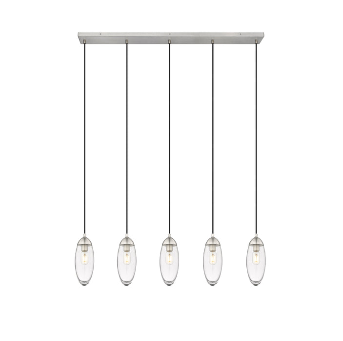 Linear Chandelier Z-Lite 651P-5L-BN Brushed Nickel Arden 5 Light Linear Chandelier Z-Lite