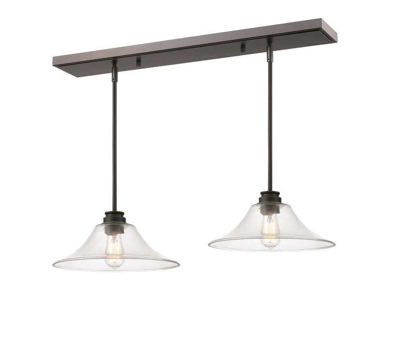 Linear Chandelier Z-Lite 428MP14-2OB Olde Bronze Annora 1 Light Linear Chandelier Z-Lite