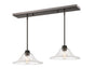 Linear Chandelier Z-Lite 428MP14-2OB Olde Bronze Annora 1 Light Linear Chandelier Z-Lite