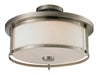 Semi Flush Mount Z-Lite 412SF16 Brushed Nickel Savannah 3 Light Semi Flush Mount Z-Lite