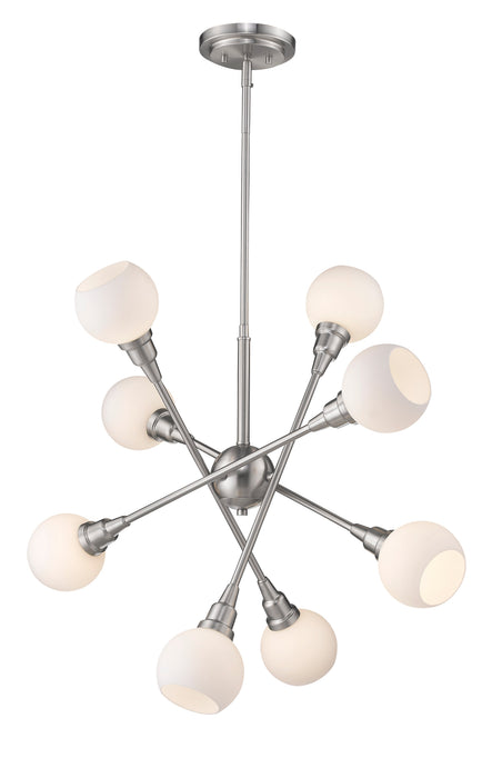 Chandelier Z-Lite 616-8C-BN-LED Brushed Nickel Tian 8 Light Chandelier Z-Lite