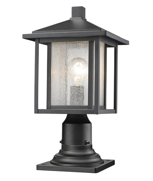 Outdoor Pier Mounted Fixture Z-Lite 554PHM-533PM-BK Black Aspen 1 Light Outdoor Pier Mounted Fixture Z-Lite