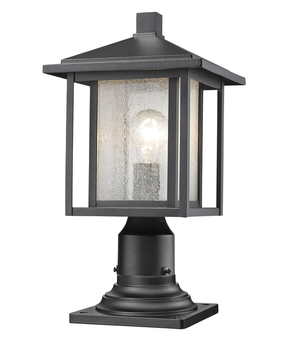 Outdoor Pier Mounted Fixture Z-Lite 554PHM-533PM-BK Black Aspen 1 Light Outdoor Pier Mounted Fixture Z-Lite