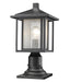 Outdoor Pier Mounted Fixture Z-Lite 554PHM-533PM-BK Black Aspen 1 Light Outdoor Pier Mounted Fixture Z-Lite