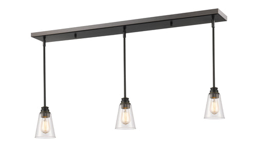 Linear Chandelier Z-Lite 428MP-3OB Olde Bronze Annora 3 Light Linear Chandelier Z-Lite