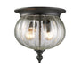 Outdoor Flush Mount Z-Lite 516F-BK Black Belmont 2 Light Outdoor Flush Mount Z-Lite