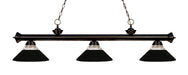 Billiard Z-Lite 200-3BRZ-RMB Bronze Riviera 3 Light Billiard Z-Lite