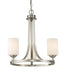 Chandelier Z-Lite 435-3BN Brushed Nickel Bordeaux 3 Light Chandelier Z-Lite