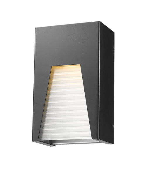 Outdoor Wall Light Z-Lite 561S-BK-SL-FRB-LED Black Silver Millenial 1 Light Outdoor Wall Light Z-Lite