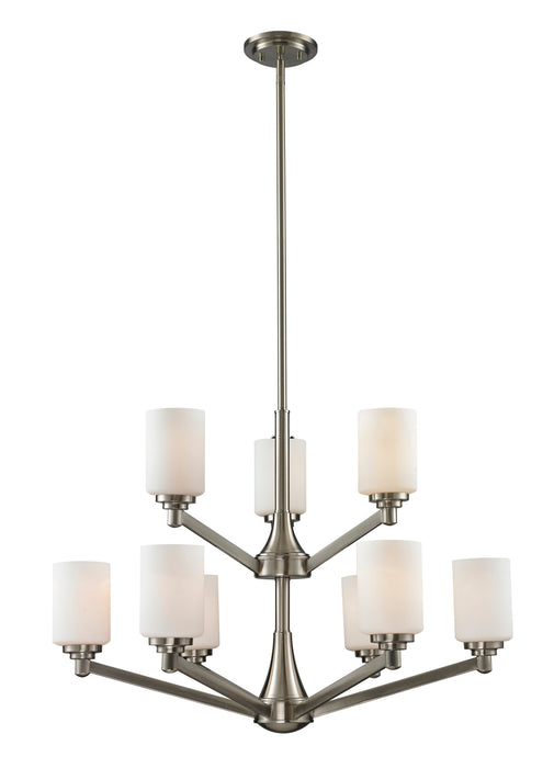 Chandelier Z-Lite 410-9 Brushed Nickel Montego 9 Light Chandelier Z-Lite