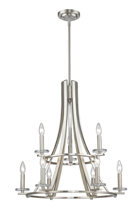 Chandelier Z-Lite 2010-9BN Brushed Nickel Verona 9 Light Chandelier Z-Lite