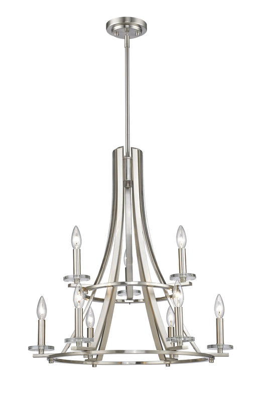 Chandelier Z-Lite 2010-9BN Brushed Nickel Verona 9 Light Chandelier Z-Lite