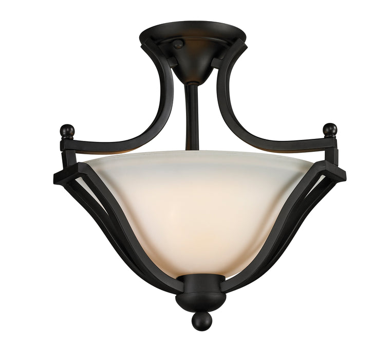 Semi Flush Mount Z-Lite 703SF-MB Matte Black Lagoon 2 Light Semi Flush Mount Z-Lite