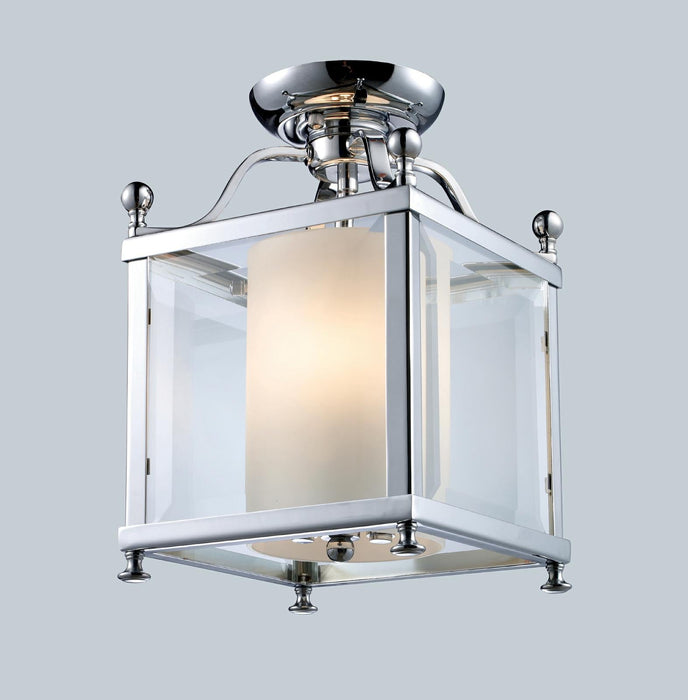 Semi Flush Mount Z-Lite 176-3SF-S Chrome Fairview 3 Light Semi Flush Mount Z-Lite