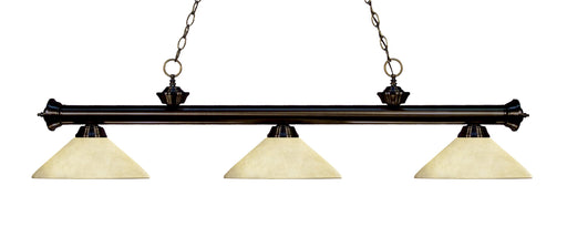 Billiard Z-Lite 200-3BRZ-AGM14 Bronze Riviera 3 Light Billiard Z-Lite