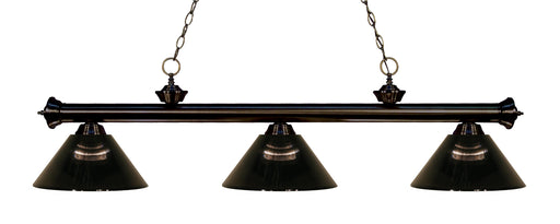 Billiard Z-Lite 200-3BRZ-ARS Bronze Riviera 3 Light Billiard Z-Lite
