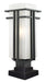 Outdoor Pier Mounted Fixture Z-Lite 549PHB-SQPM-BK Black Abbey 1 Light Outdoor Pier Mounted Fixture Z-Lite