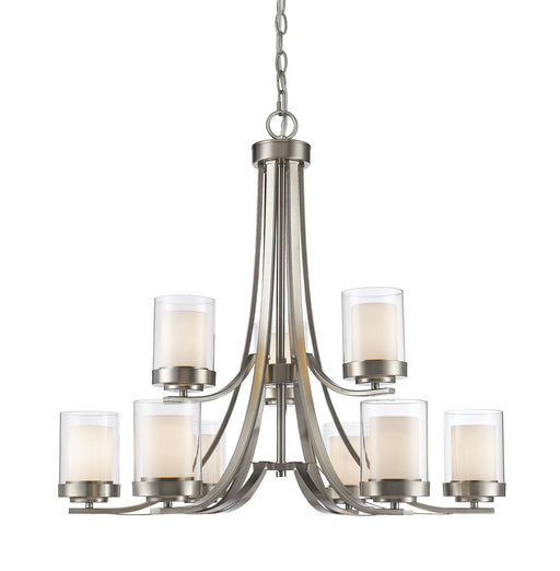 Chandelier Z-Lite 426-9-BN Brushed Nickel Willow 9 Light Chandelier Z-Lite