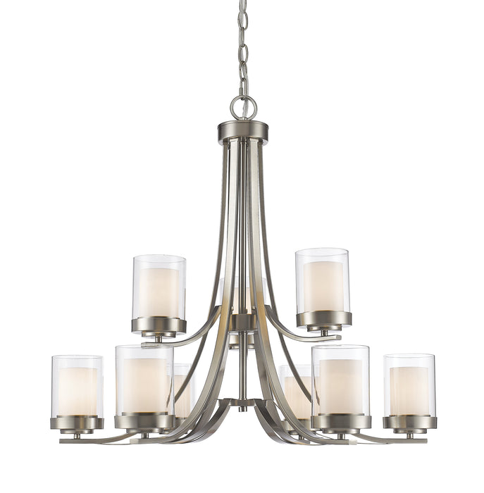 Chandelier Z-Lite 426-9-BN Brushed Nickel Willow 9 Light Chandelier Z-Lite