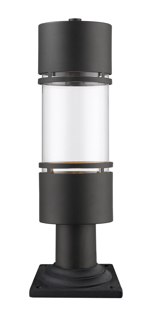 Outdoor Pier Mounted Fixture Z-Lite 553PHB-533PM-BK-LED Black Luminata 1 Light Outdoor Pier Mounted Fixture Z-Lite