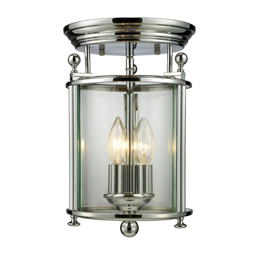 Flush Mount Z-Lite 134F Chrome Wyndham 3 Light Flush Mount Z-Lite