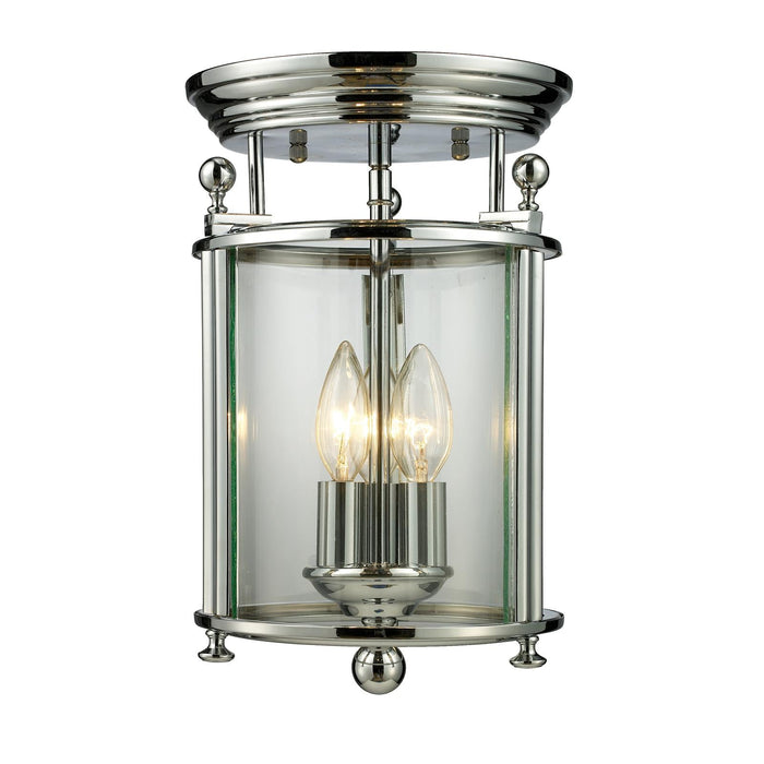 Flush Mount Z-Lite 134F Chrome Wyndham 3 Light Flush Mount Z-Lite