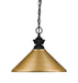 Pendant Z-Lite 100701MB-MSG Matte Black Pendant Lights 1 Light Pendant Z-Lite