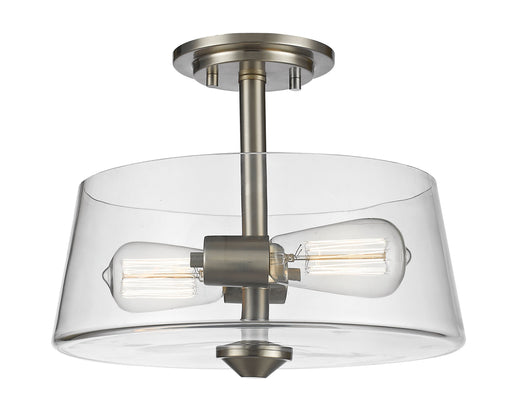 Semi Flush Mount Z-Lite 428SF2-BN Brushed Nickel Annora 2 Light Semi Flush Mount Z-Lite