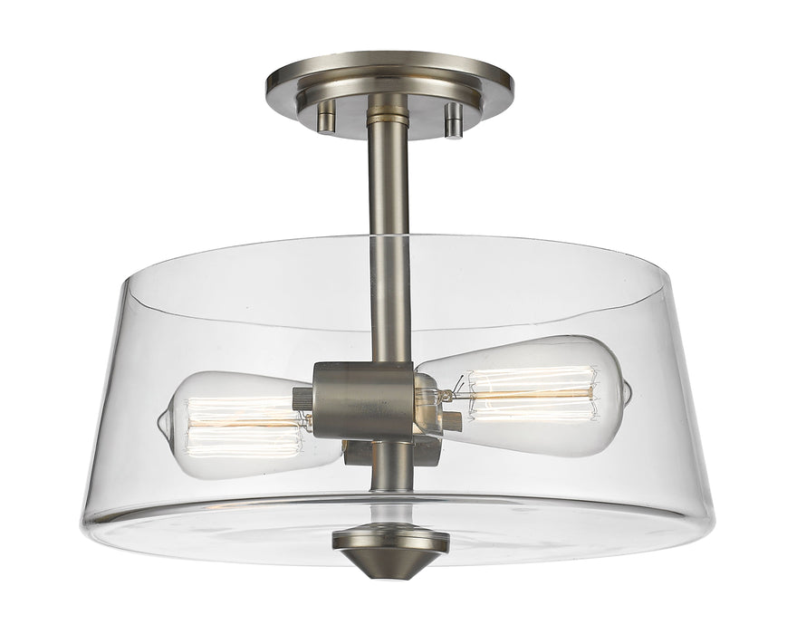 Semi Flush Mount Z-Lite 428SF2-BN Brushed Nickel Annora 2 Light Semi Flush Mount Z-Lite