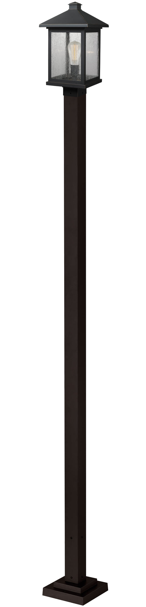 Outdoor Post Mounted Fixture Z-Lite 531PHBS-536P-ORB Oil Rubbed Bronze Portland 1 Light Outdoor Post Mounted Fixture Z-Lite