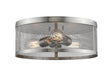 Flush Mount Z-Lite 331F14-BN Brushed Nickel Meshsmith 3 Light Flush Mount Z-Lite