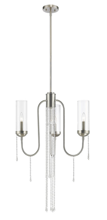 Chandelier Z-Lite 433-3BN Brushed Nickel Siena 3 Light Chandelier Z-Lite