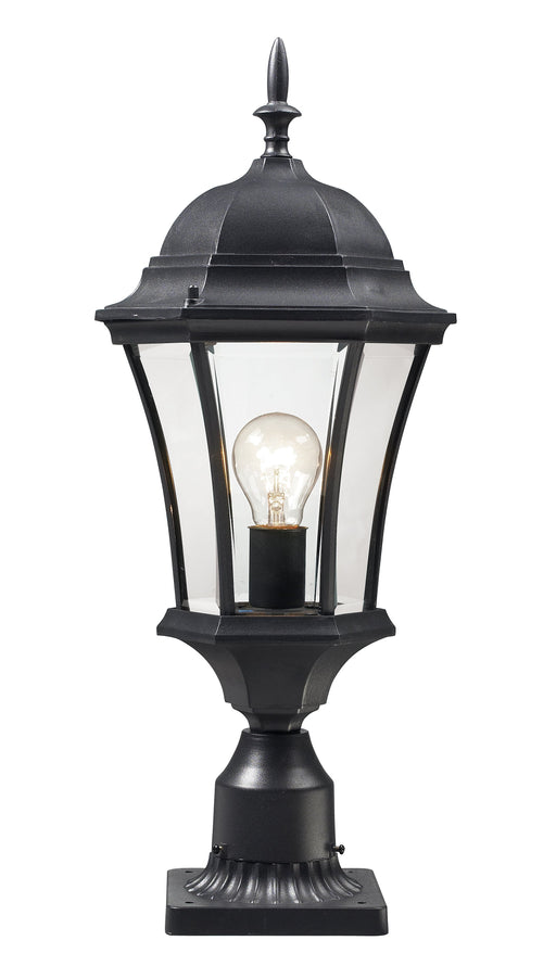 Outdoor Pier Mounted Fixture Z-Lite 522PHM-BK-PM Black Wakefield 1 Light Outdoor Pier Mounted Fixture Z-Lite