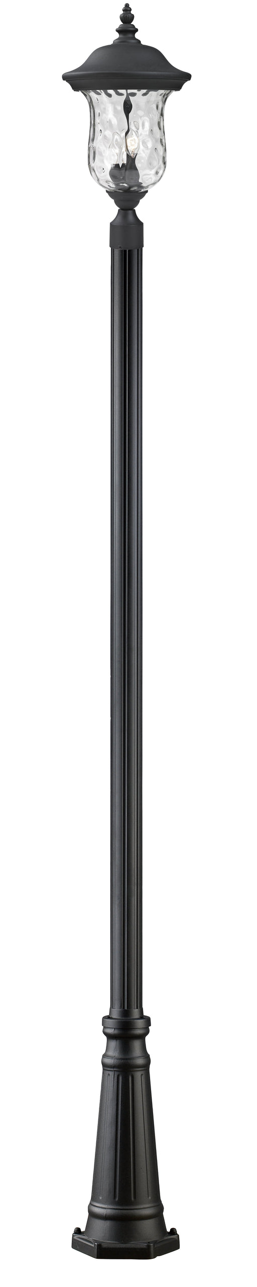 Outdoor Post Mounted Fixture Z-Lite 533PHM-519P-BK Black Armstrong 2 Light Outdoor Post Mounted Fixture Z-Lite