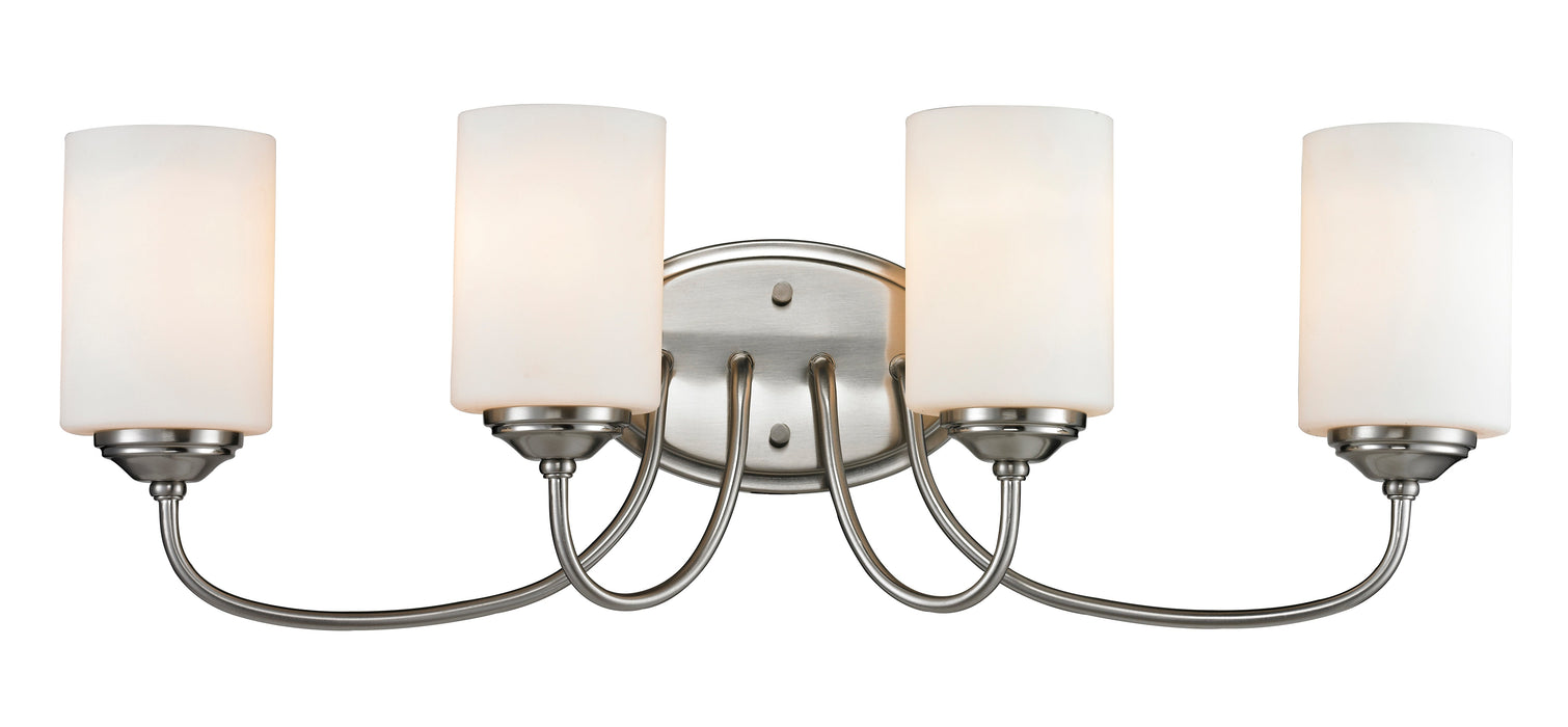 Vanity Light Z-Lite 434-4V-BN Brushed Nickel Cardinal 4 Light Vanity Z-Lite