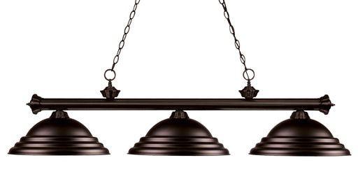 Billiard Z-Lite 200-3BRZ-SBRZ Bronze Riviera 3 Light Billiard Z-Lite