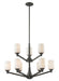 Chandelier Z-Lite 411-9 Coppery Bronze Montego 9 Light Chandelier Z-Lite