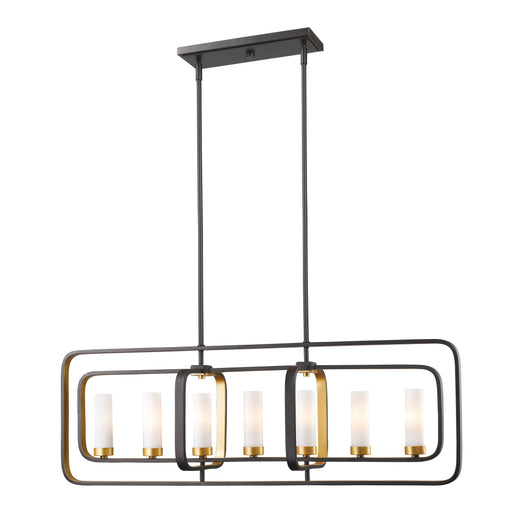 Linear Chandelier Z-Lite 6000-7L-BZGD Bronze Gold Aideen 7 Light Linear Chandelier Z-Lite