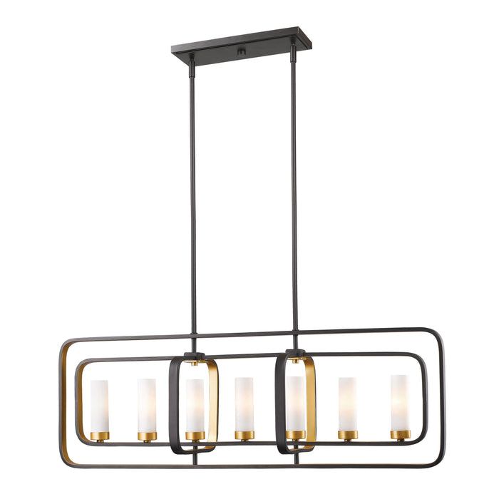Linear Chandelier Z-Lite 6000-7L-BZGD Bronze Gold Aideen 7 Light Linear Chandelier Z-Lite