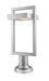 Outdoor Pier Mounted Fixture Z-Lite 566PHBR-553PM-SL-LED Silver Luttrel 1 Light Outdoor Pier Mounted Fixture Z-Lite