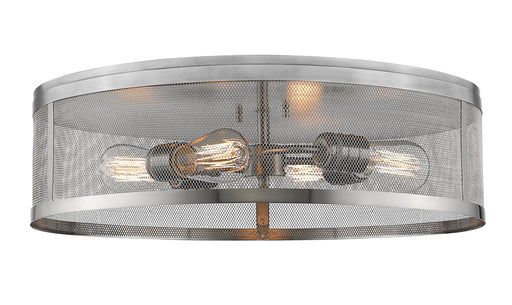 Flush Mount Z-Lite 331F21-BN Brushed Nickel Meshsmith 4 Light Flush Mount Z-Lite