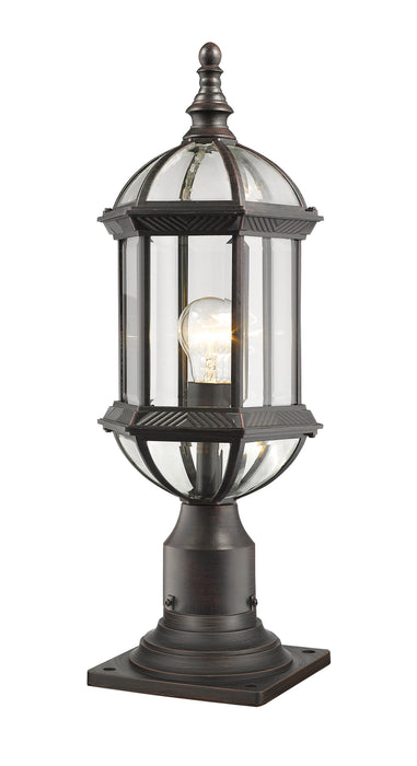 Outdoor Pier Mounted Fixture Z-Lite 563PHM-533PM-RT Rust Annex 1 Light Outdoor Pier Mounted Fixture Z-Lite