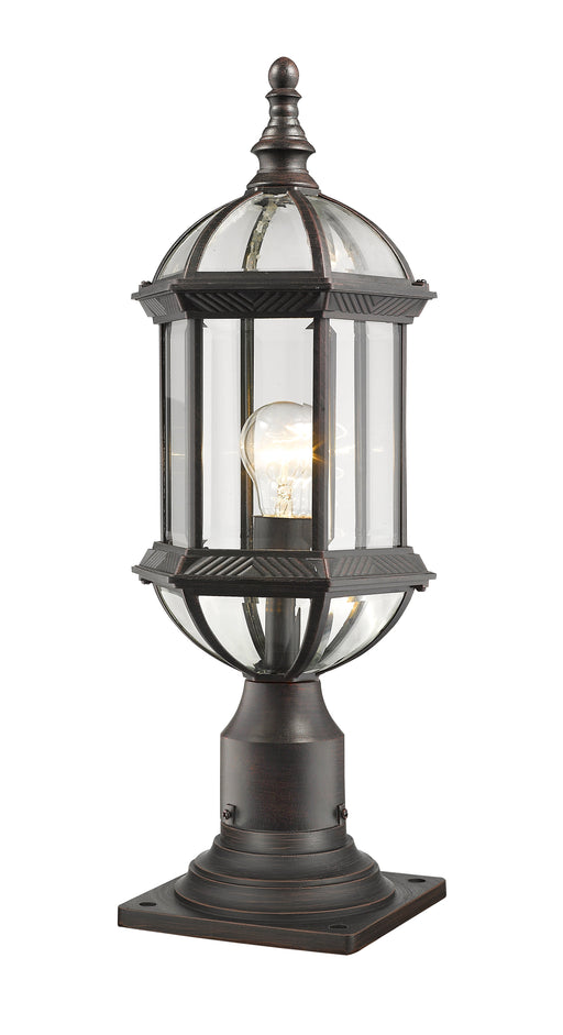 Outdoor Pier Mounted Fixture Z-Lite 563PHM-533PM-RT Rust Annex 1 Light Outdoor Pier Mounted Fixture Z-Lite