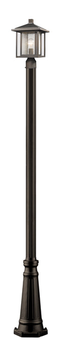 Outdoor Post Mounted Fixture Z-Lite 554PHM-519P-ORB Oil Rubbed Bronze Aspen 1 Light Outdoor Post Mounted Fixture Z-Lite