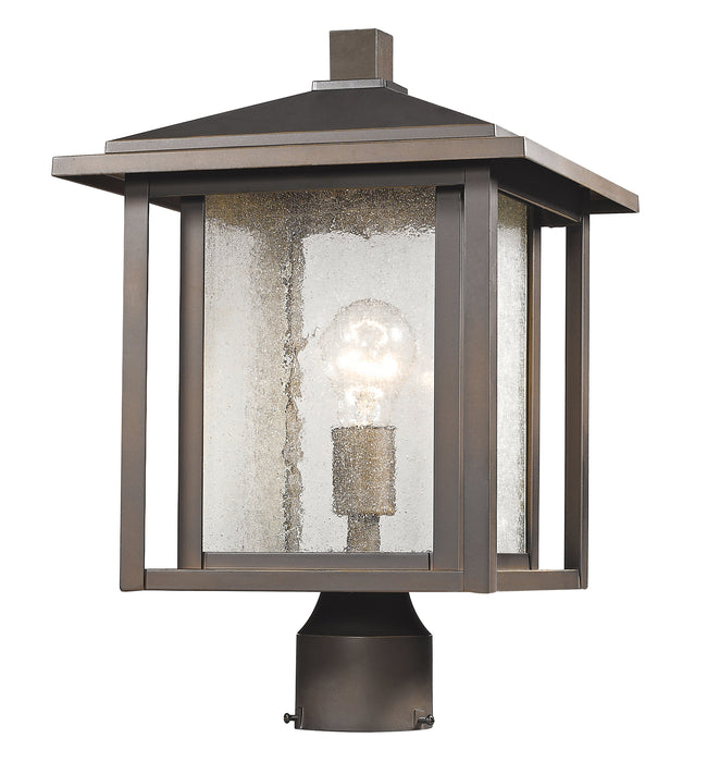 Outdoor Post Mount Fixture Z-Lite 554PHB-ORB Oil Rubbed Bronze Aspen 1 Light Outdoor Post Mount Fixture Z-Lite