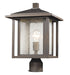 Outdoor Post Mount Fixture Z-Lite 554PHB-ORB Oil Rubbed Bronze Aspen 1 Light Outdoor Post Mount Fixture Z-Lite