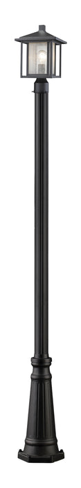 Outdoor Post Mounted Fixture Z-Lite 554PHM-519P-BK Black Aspen 1 Light Outdoor Post Mounted Fixture Z-Lite
